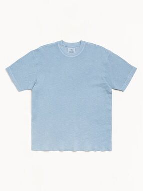 Stussy Light Blue Short Sleeve PIGMENT DYED SS THERMAL. Size small. Unisex